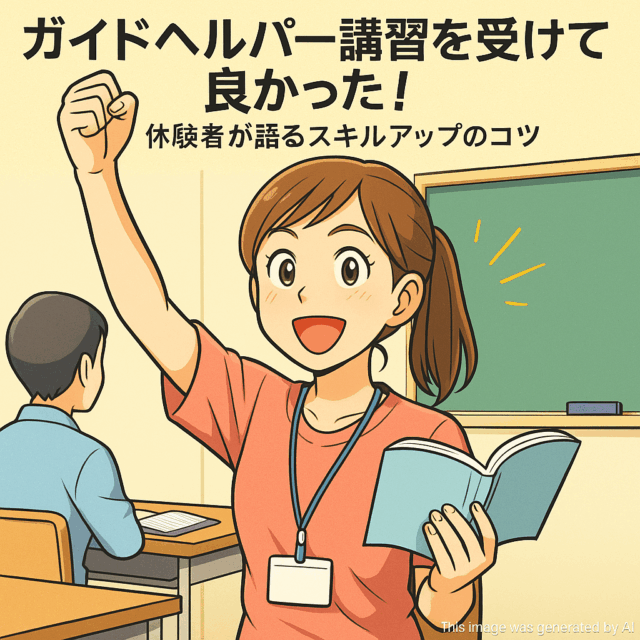 ガイドヘルパー講習を受けて良かった！体験者が語るスキルアップのコツ