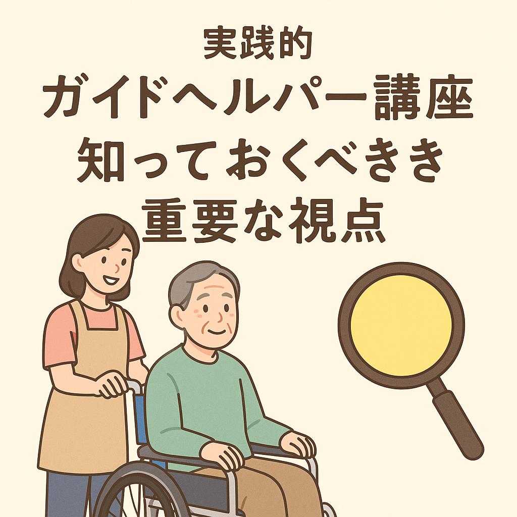 実践的ガイドヘルパー講座:知っておくべき重要な視点