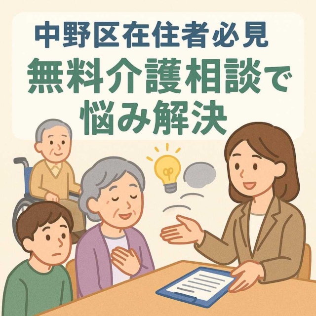 中野区在住者必見 無料介護相談で悩み解決