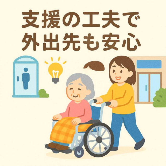 支援の工夫で外出先も安心