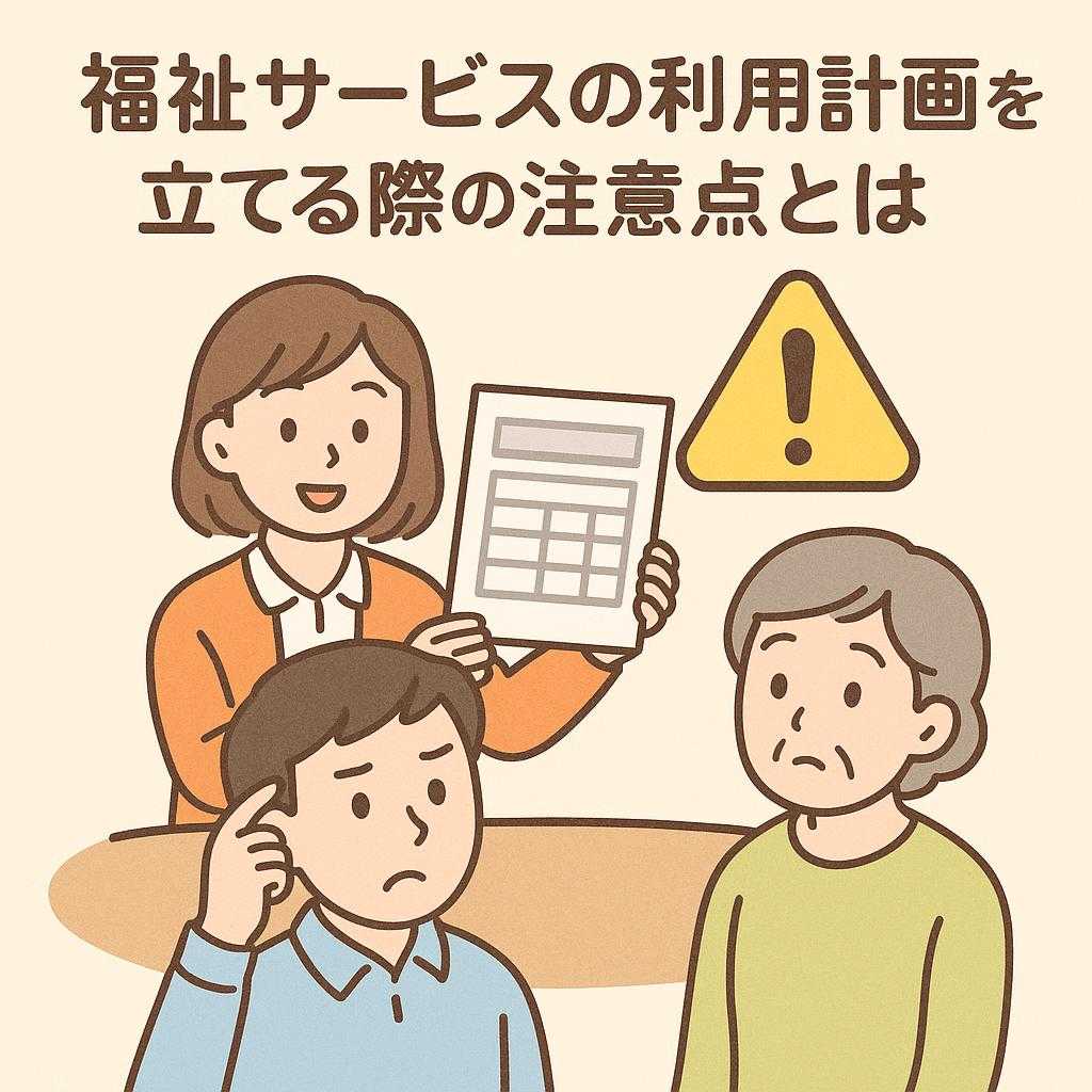 福祉サービスの利用計画を立てる際の注意点とは