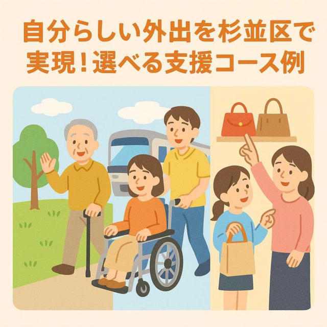 自分らしい外出を杉並区で実現！選べる支援コース例