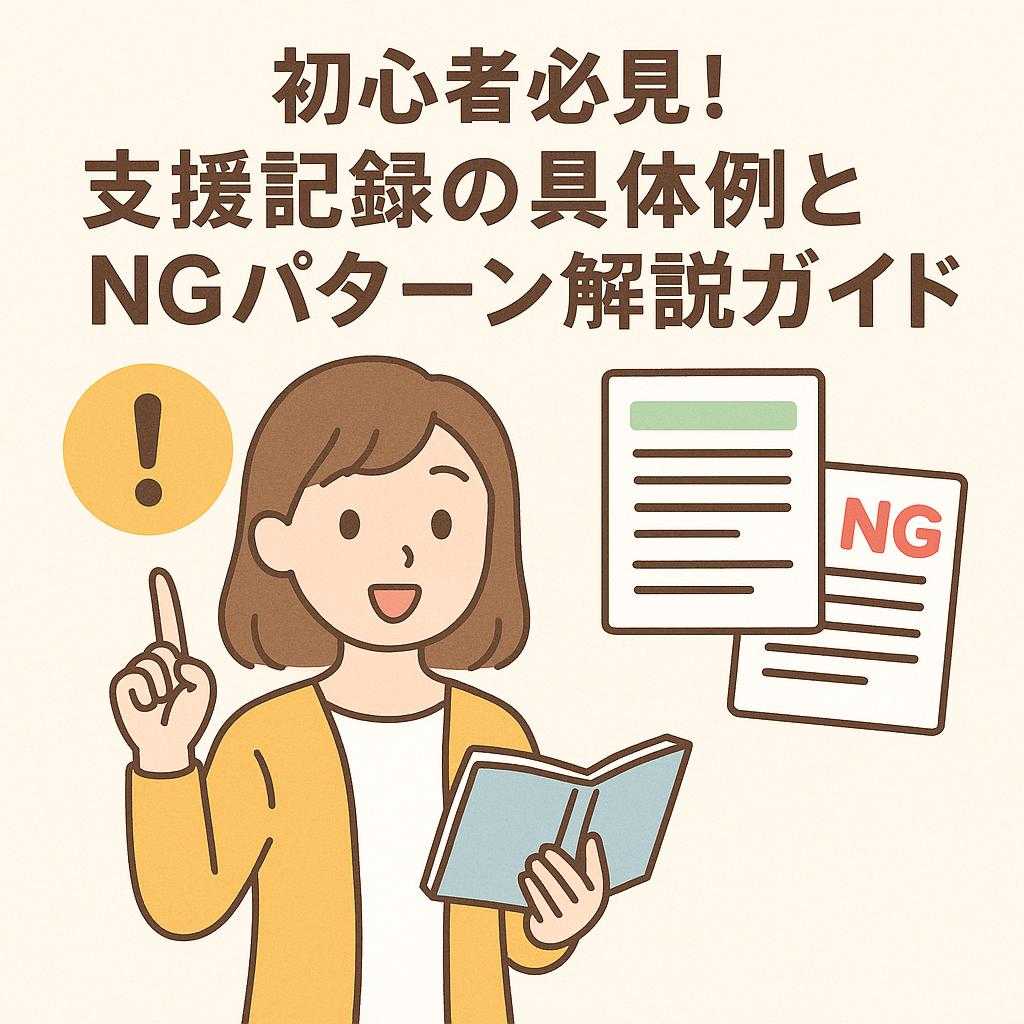初心者必見! 支援記録の具体例とNGパターン解説ガイド