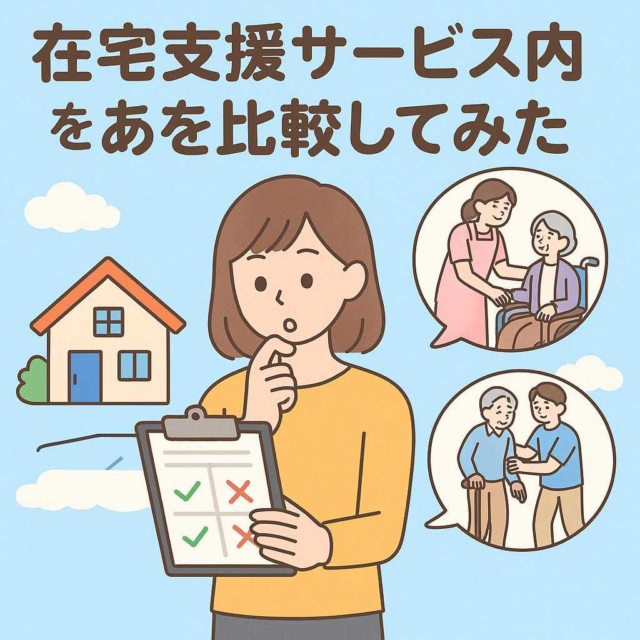 在宅支援サービス内容を比較してみた