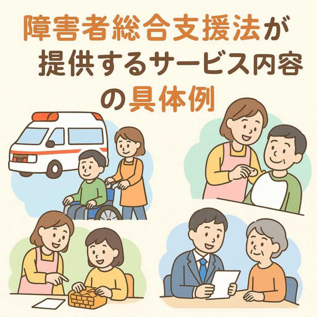 障害者総合支援法が提供するサービス内容の具体例