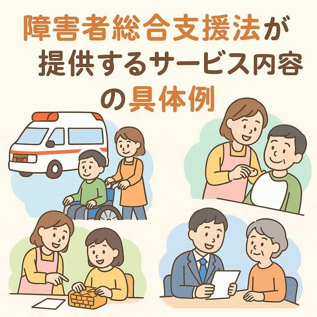 障害者総合支援法が提供するサービス内容の具体例