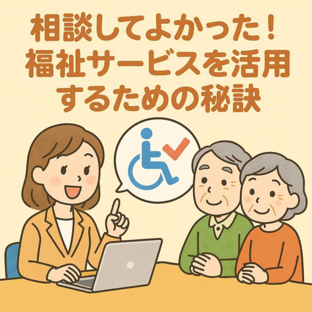 相談してよかった！福祉サービスを活用するための秘訣
